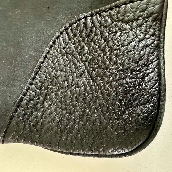 Black Canvas Leather Logo BSX Stowell Travel Tote Bag - Picture 4 of 16